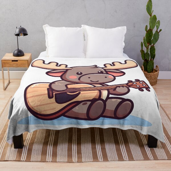 Item preview, Kawaii Moose With Guitar designed and sold by CanvasCutie.