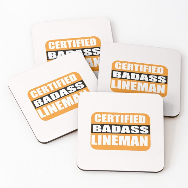 Item preview, Certified Badass Lineman  Art Stickers  for Lineman designed and sold by Science Engineering Gifts.