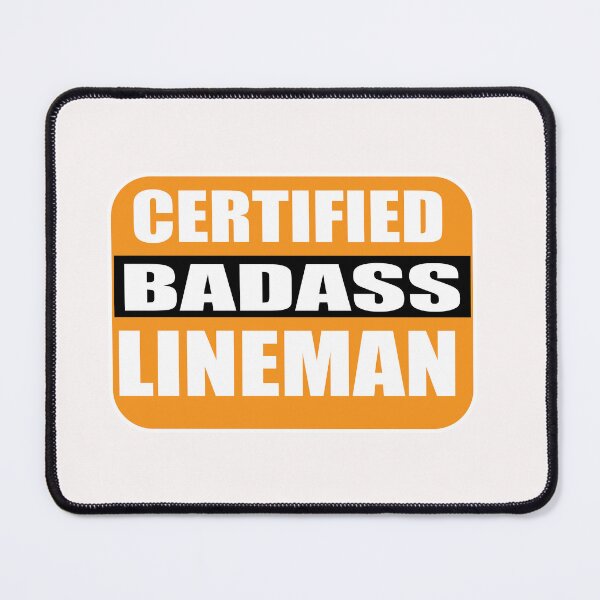 Item preview, Certified Badass Lineman Art Stickers for Lineman designed and sold by Science Engineering Gifts.