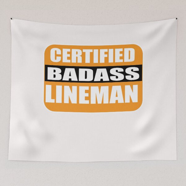 Item preview, Certified Badass Lineman  Art Stickers  for Lineman designed and sold by Science Engineering Gifts.