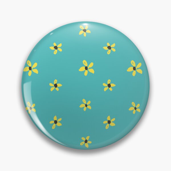 Item preview, Small yellow flowers on a teal background designed and sold by Jaine Drake.