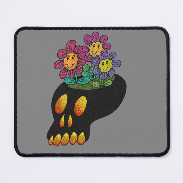 Item preview, Rubber hose style skull and flowers  designed and sold by Sarah k Stevenson.
