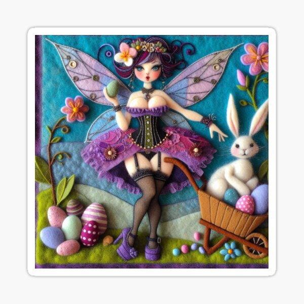 Item preview, Lavender Burlesque Easter Fairy designed and sold by FairytalePress.
