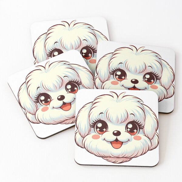 Item preview, Smiling Maltese in retro style designed and sold by ZephyrPix.