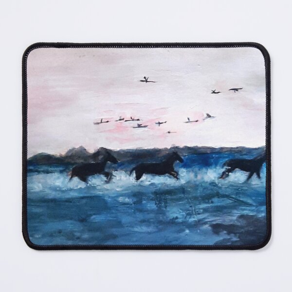Item preview, "Chevaux galopant sur le rivage" (= horses galloping on the shore) designed and sold by Isa-Isarielle.