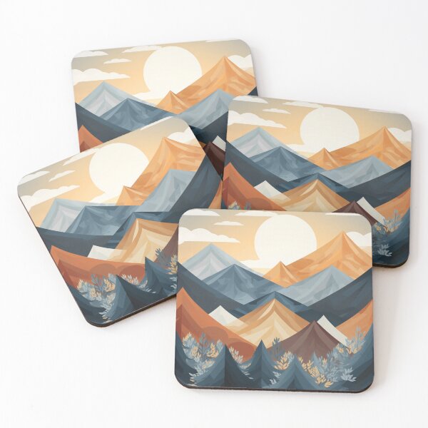 Item preview, Painting Mountains View designed and sold by NicolasGlowArt.