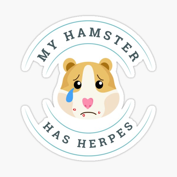 Vista previa del artículo con la obra «Mi hámster tiene herpes.», diseñado y vendido por DAPS-Designs.