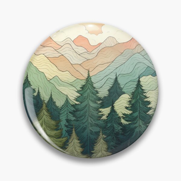 Item preview, Mountains Landscape Pattern designed and sold by NicolasGlowArt.