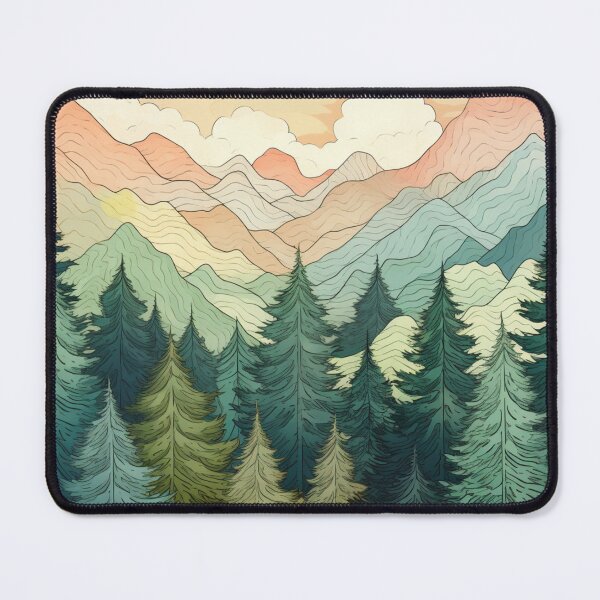 Item preview, Mountains Landscape Pattern designed and sold by NicolasGlowArt.