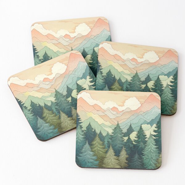 Item preview, Mountains Landscape Pattern designed and sold by NicolasGlowArt.