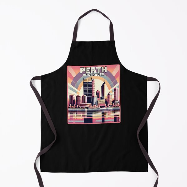 Item preview, Vintage retro art deco Perth Australia Landmark Skyline. designed and sold by Unitepeople.