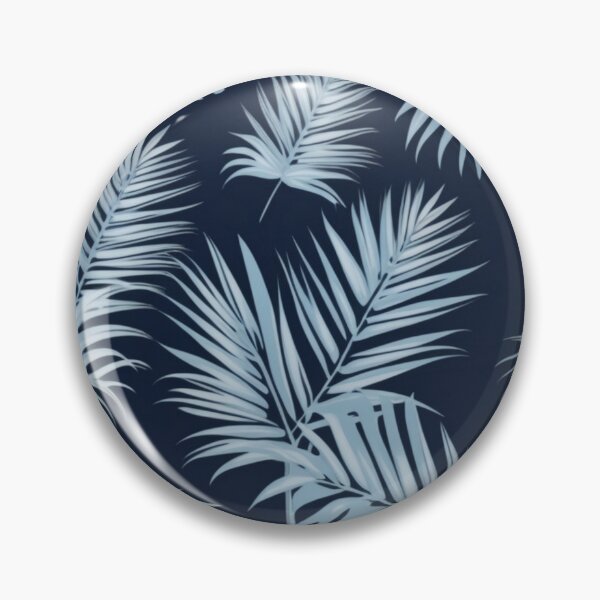 Item preview, RogerPattern - "Light Blue Palms on Navy Blue: Tropical Elegance" designed and sold by RogerPattern.