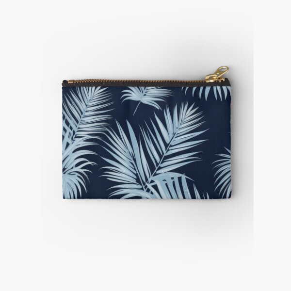 Item preview, RogerPattern - "Light Blue Palms on Navy Blue: Tropical Elegance" designed and sold by RogerPattern.