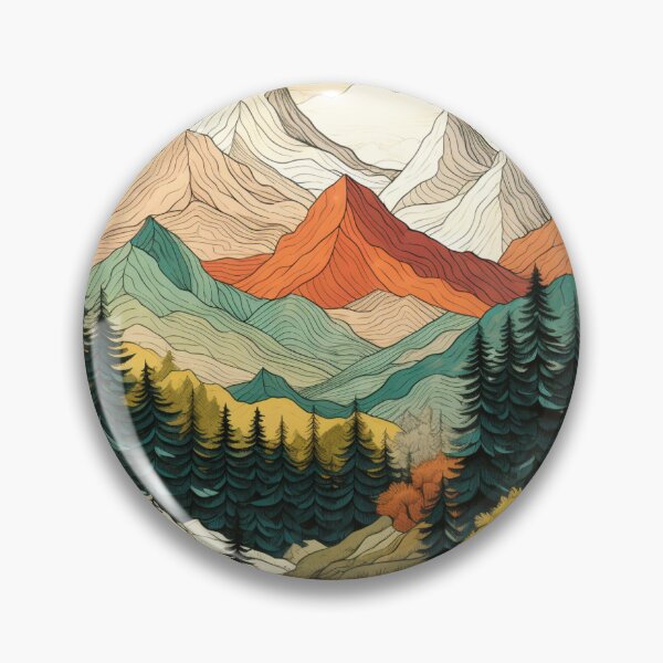 Item preview, Nature Mountains Landscape Pattern designed and sold by NicolasGlowArt.