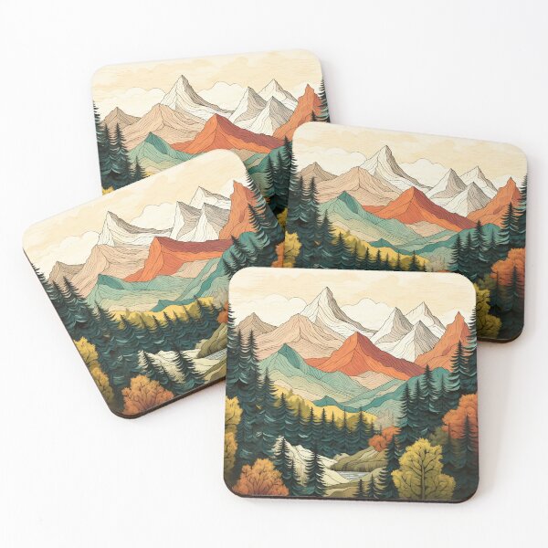 Item preview, Nature Mountains Landscape Pattern designed and sold by NicolasGlowArt.