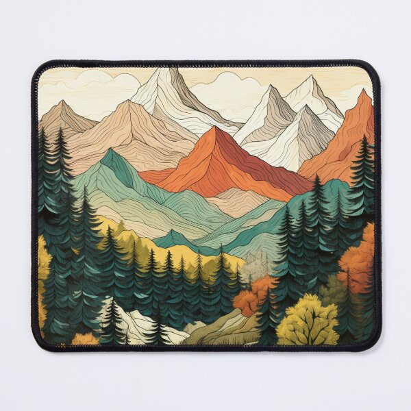 Item preview, Nature Mountains Landscape Pattern designed and sold by NicolasGlowArt.