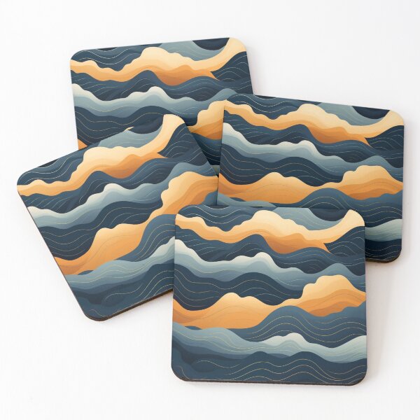 Item preview, Abstract Waves Pattern designed and sold by NicolasGlowArt.