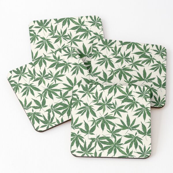 Item preview, Cannabis leaf pattern seamless digital arts designed and sold by Panom Suavichien.