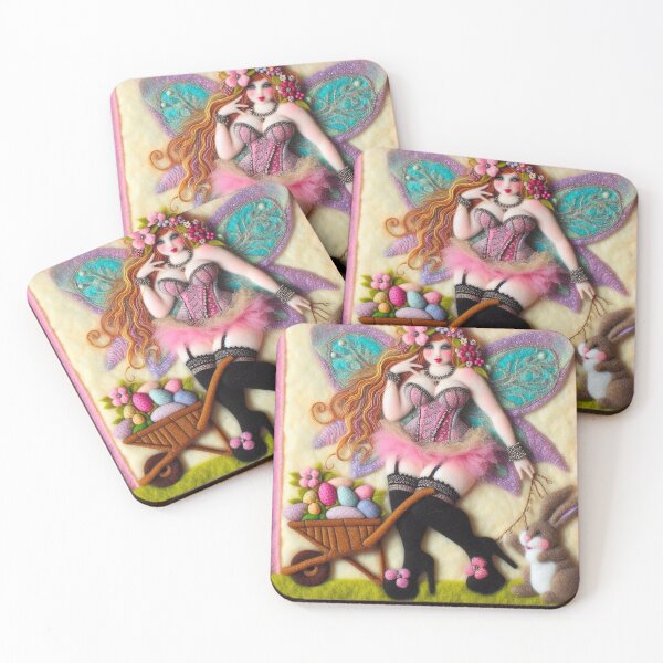 Item preview, Pink Burlesque Easter Fairy designed and sold by FairytalePress.