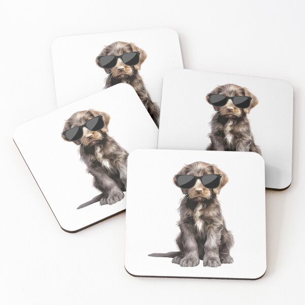 Item preview, German Wirehaired Pointer Puppy Wearing Sunglasses designed and sold by TheAnimalZ00.