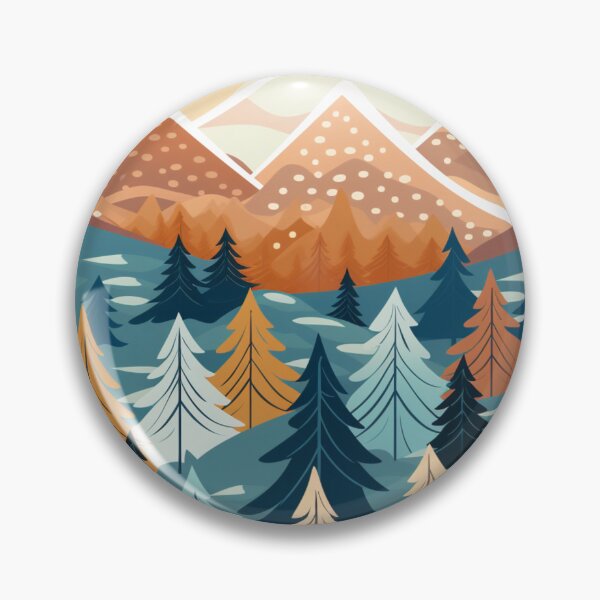 Item preview, Mountains Forest Nature Pattern designed and sold by NicolasGlowArt.