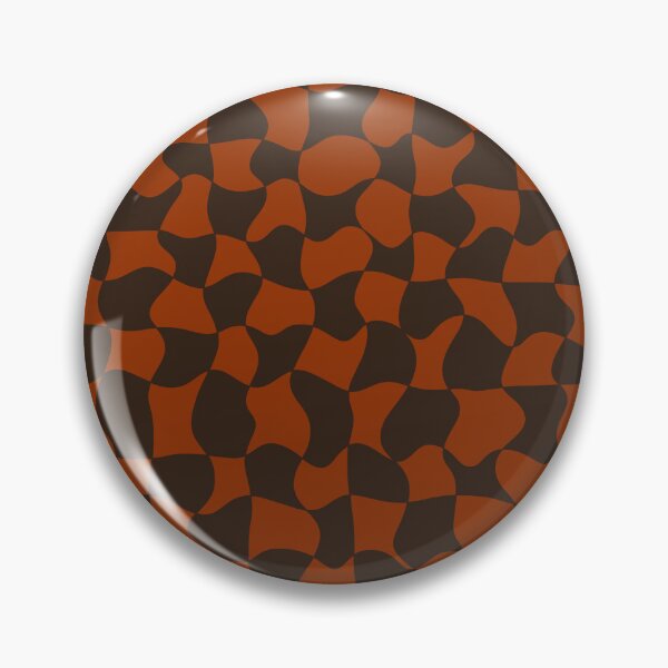 Item preview, Brown and Orange Distorted Warped Checkerboard Pattern V designed and sold by velvetearth.