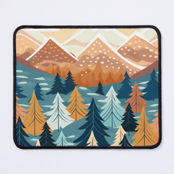 Item preview, Mountains Forest Nature Pattern designed and sold by NicolasGlowArt.