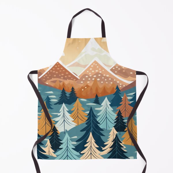 Item preview, Mountains Forest Nature Pattern designed and sold by NicolasGlowArt.