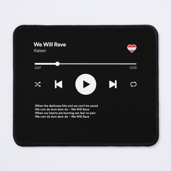 Item preview, We Will Rave - Kaleen - Austria - Eurovision 2024 - Media Player Mockup designed and sold by Vision-Tees.