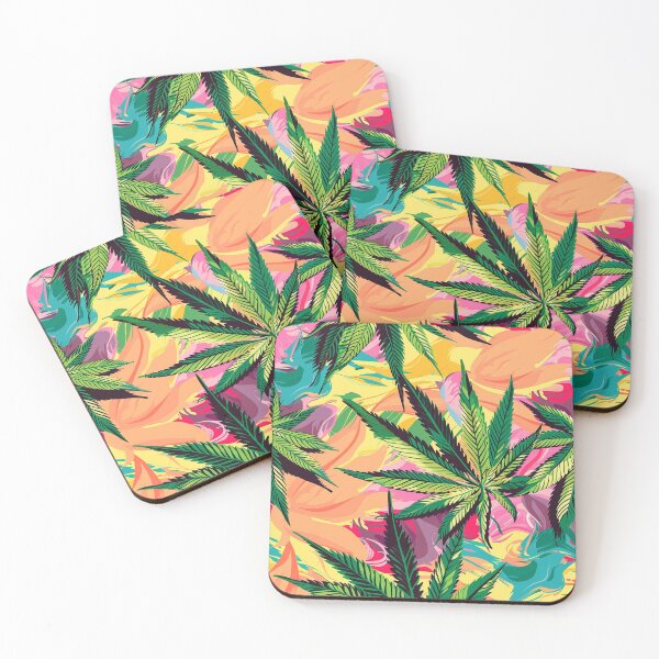 Item preview, Cannabis leaf pattern seamless digital arts designed and sold by Panom Suavichien.