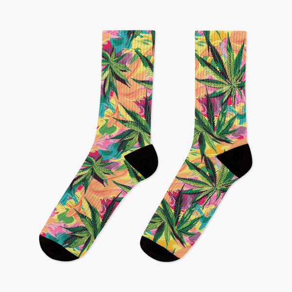 Item preview, Cannabis leaf pattern seamless digital arts designed and sold by Panom Suavichien.