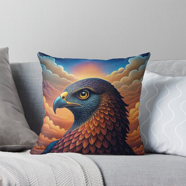 Artikelvorschau, Bussard beobachtet den Sonnenuntergang mit bunten Wolken entworfen und verkauft von Lelijo.