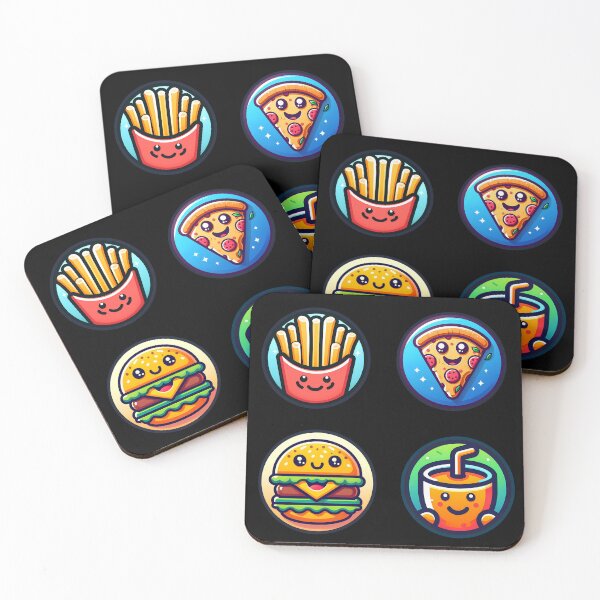 Item preview, Bulk 4 Pieces Fast Food High Resolution Illustrations designed and sold by hello-ib.