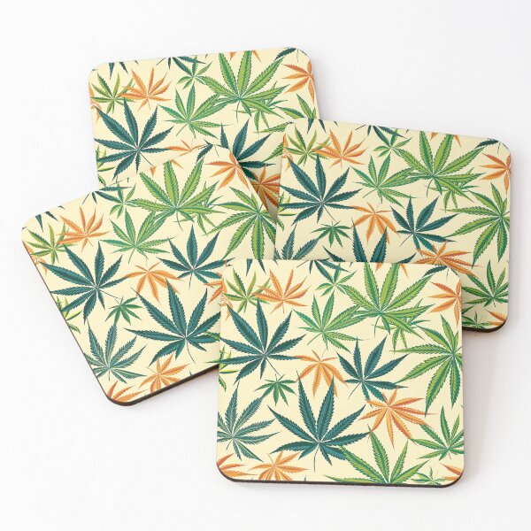 Item preview, Cannabis leaf pattern seamless digital arts designed and sold by Panom Suavichien.