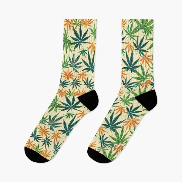 Item preview, Cannabis leaf pattern seamless digital arts designed and sold by Panom Suavichien.