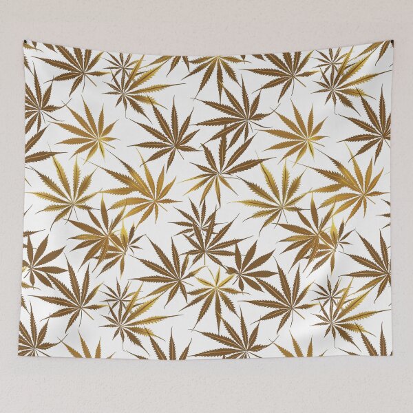 Item preview, Cannabis leaf pattern seamless digital arts designed and sold by Panom Suavichien.