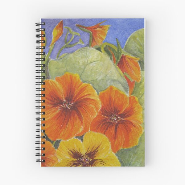 Item preview, Nasturtiums 3 Watercolour Painting designed and sold by Heatherian.