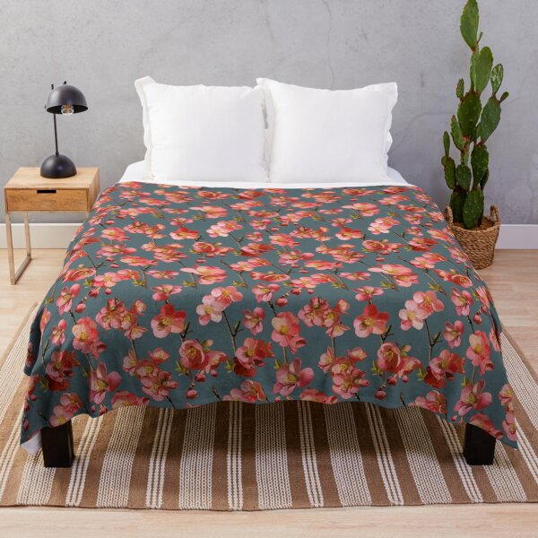 Item preview, Crabapple Blossoms 2024 on Medium Blue Grey Repeat 5748 designed and sold by Art in My Loft.
