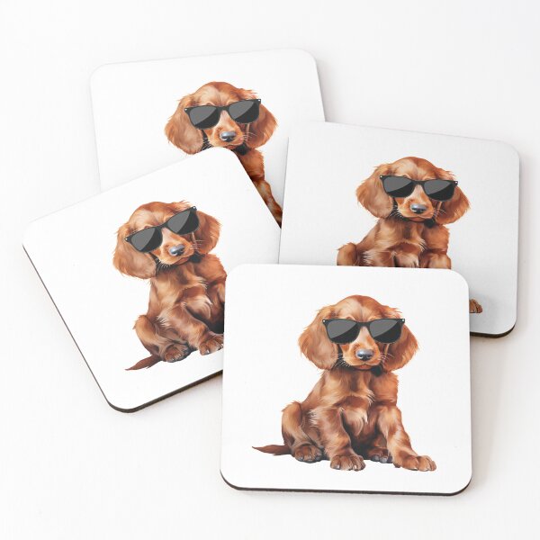 Item preview, Irish Setter Puppy Wearing Sunglasses designed and sold by TheAnimalZ00.
