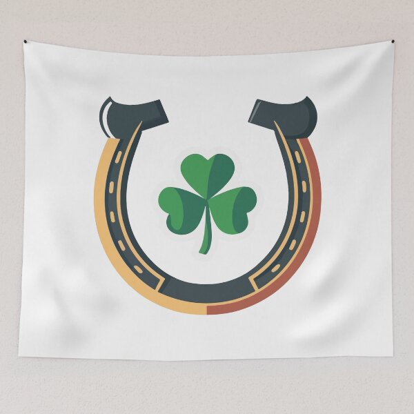 Item preview, Lucky Horseshoe & Four-Leaf Clover Design designed and sold by NiftyWrx.