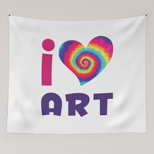 Item preview, I Love Art Tie Dye Heart Aesthetic designed and sold by jaygo.