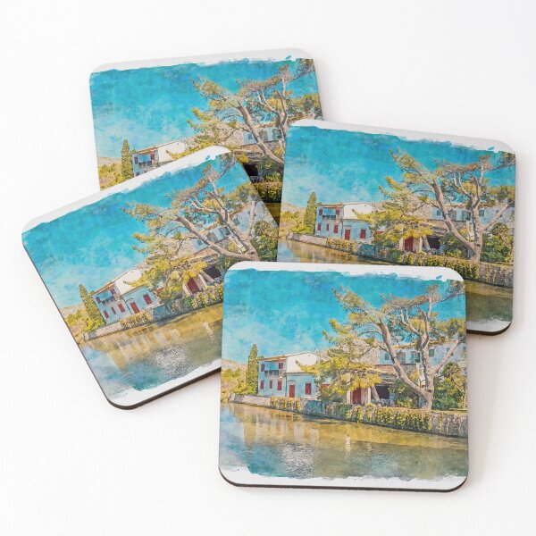 Item preview, Puerto Pollensa Nature Reserve La Gola Mallorca Watercolour Effect designed and sold by GG WALL ART.