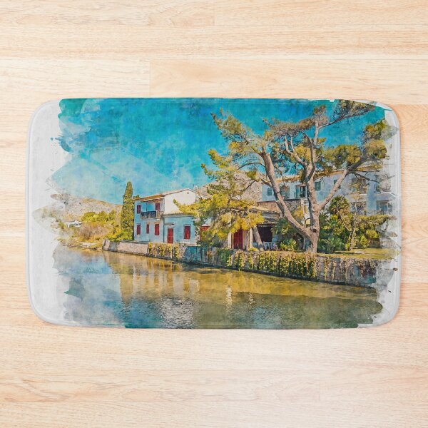 Item preview, Puerto Pollensa Nature Reserve La Gola Mallorca Watercolour Effect designed and sold by GG WALL ART.