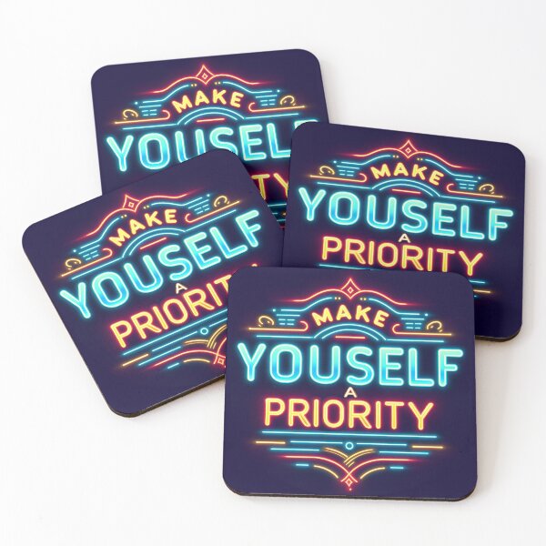Item preview, Make Yourself a Priority, typography, retro designed and sold by maxmaj.