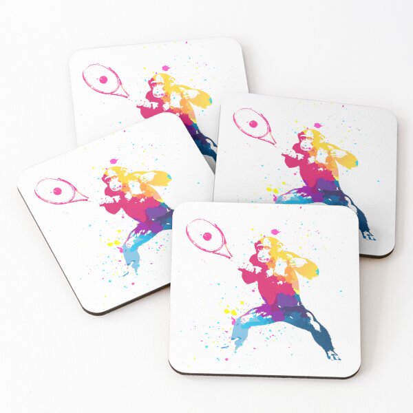 Item preview, Tennis Chimpanzee Watercolor designed and sold by TrueArtsStore.