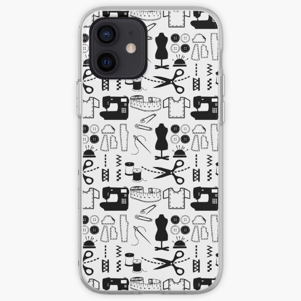 Let's get sewing pattern iPhone Soft Case