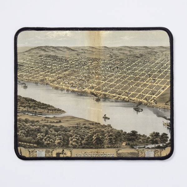 Item preview, Leavenworth, Kansas (1869) designed and sold by allhistory.