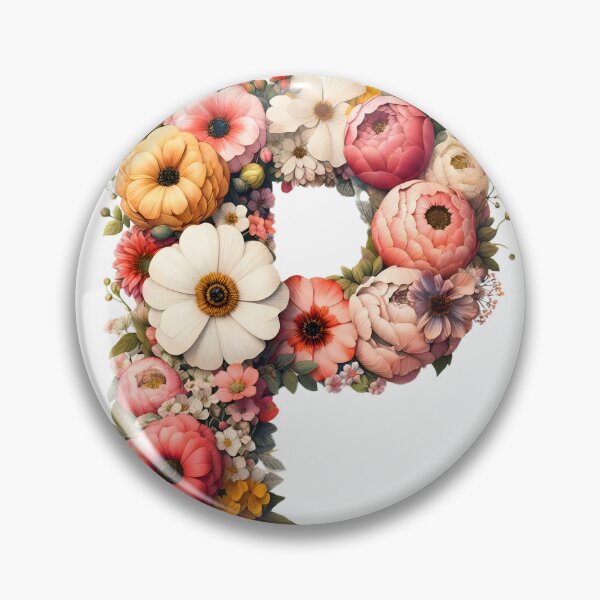 Item preview, Letter “P” containing flowers designed and sold by yeekazar.