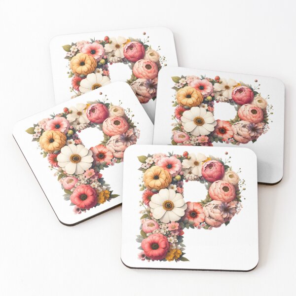 Item preview, Letter “P” containing flowers designed and sold by yeekazar.