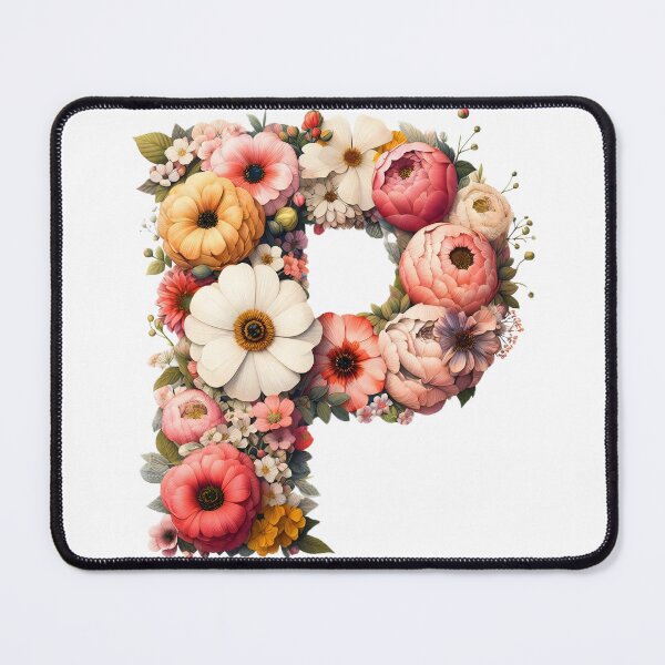 Item preview, Letter “P” containing flowers designed and sold by yeekazar.
